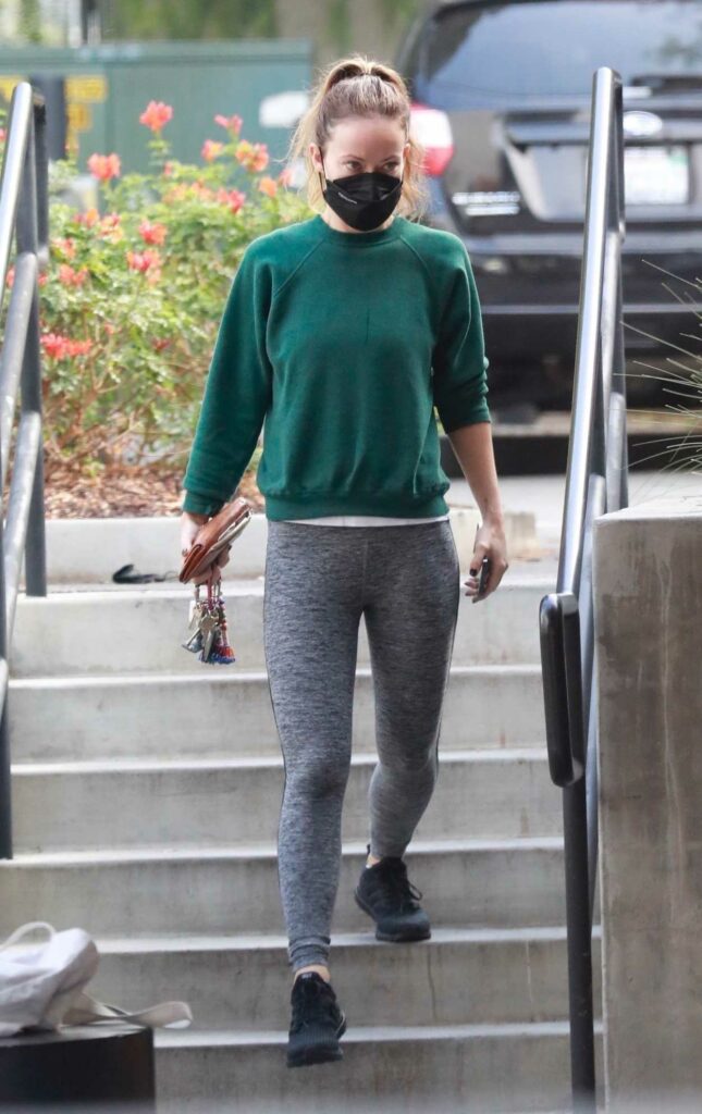 Olivia Wilde in a Green Sweatshirt
