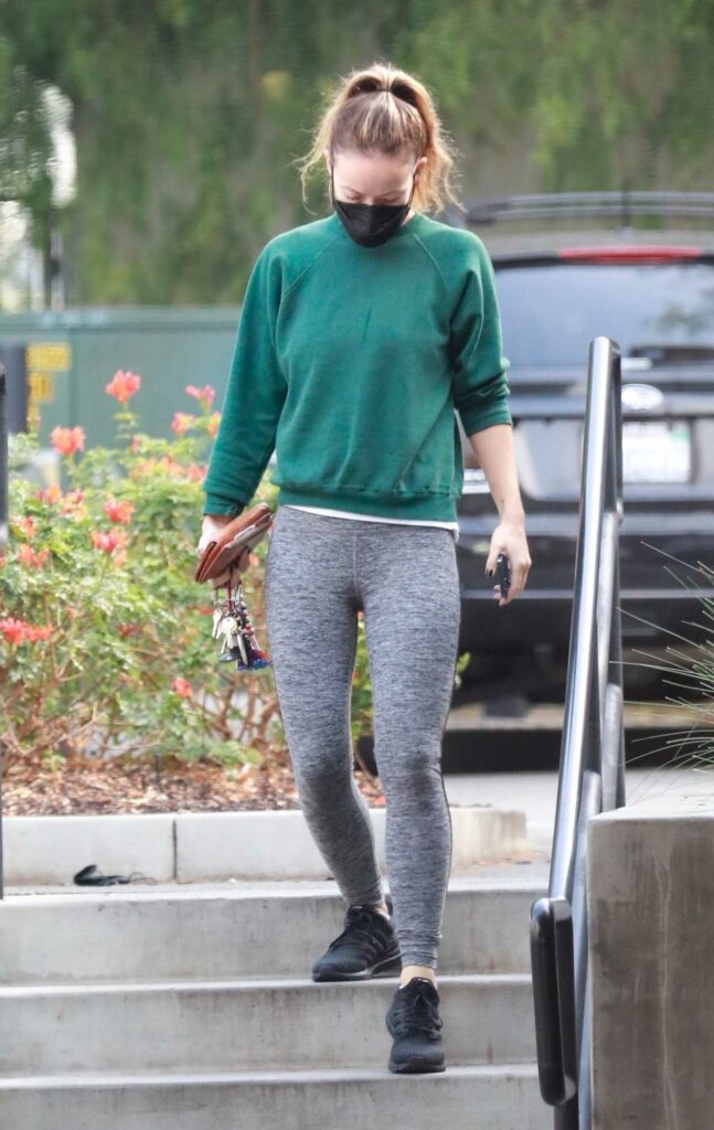 Olivia Wilde in a Green Sweatshirt