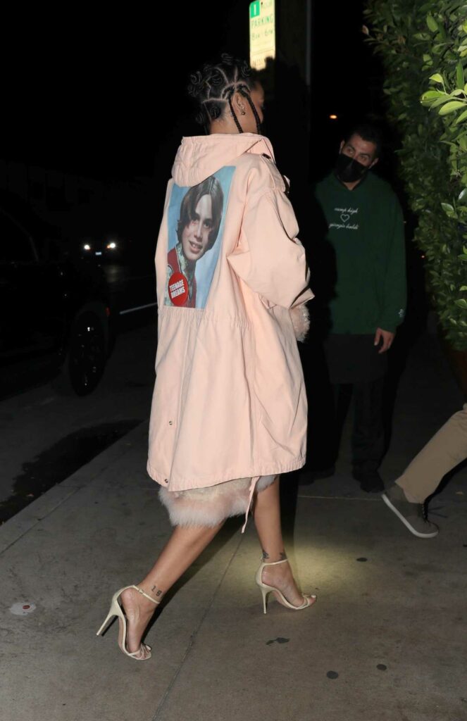 Rihanna in a Pink Jacket