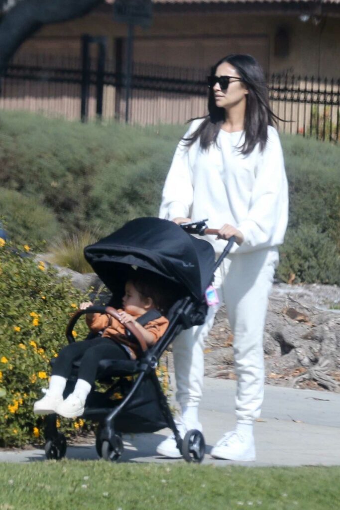 Shay Mitchell in a White Sweatsuit