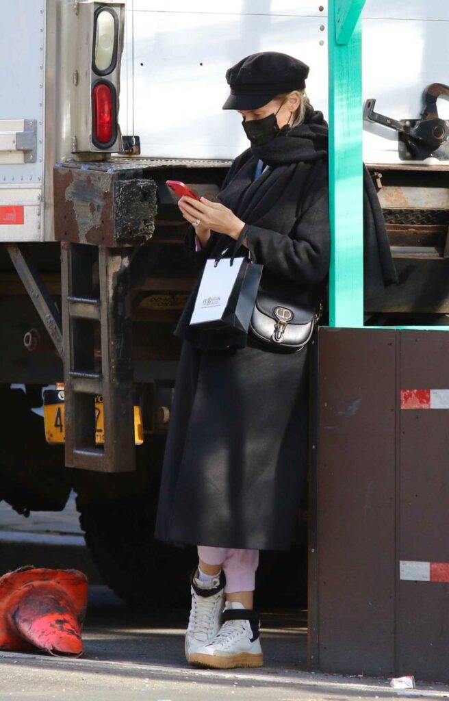 Diane Kruger in a Black Cap