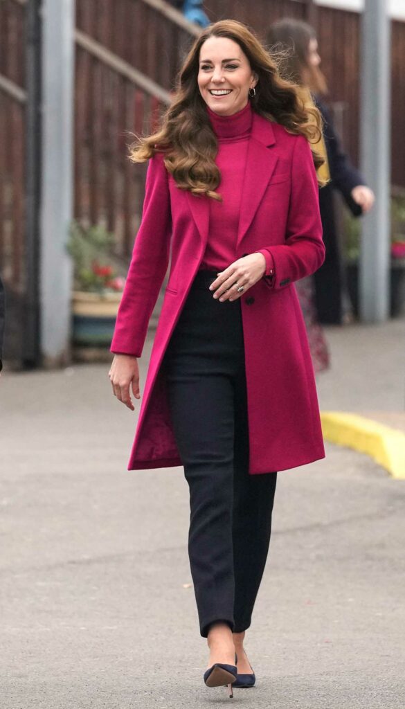 Kate Middleton in a Red Coat
