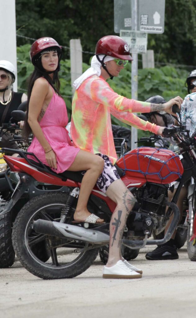 Megan Fox in a Pink Mini Dress