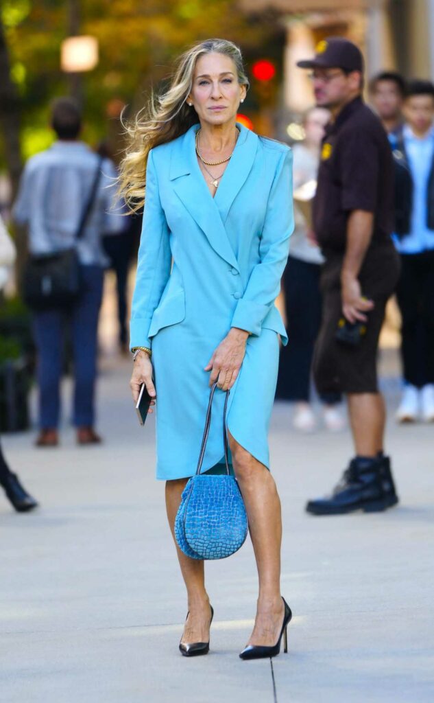 Sarah Jessica Parker in a Baby Blue Dress