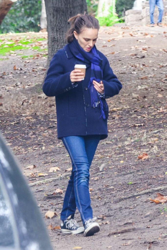 Natalie Portman in a Blue Jacket