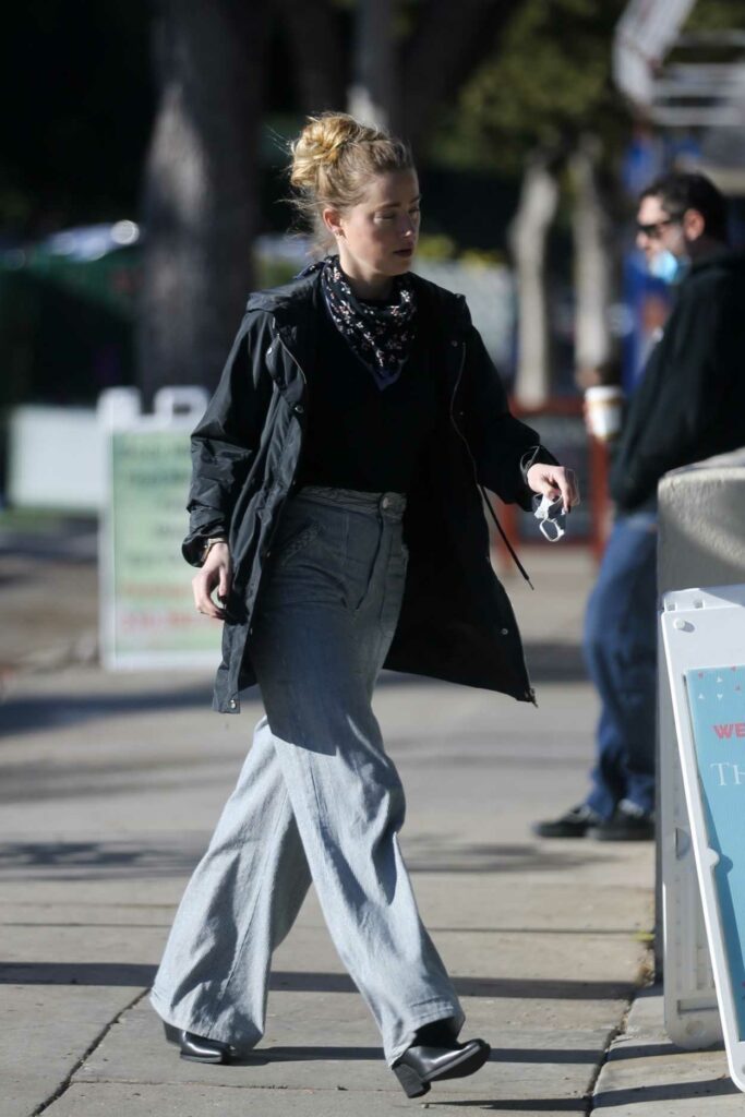 Amber Heard in a Black Jacket