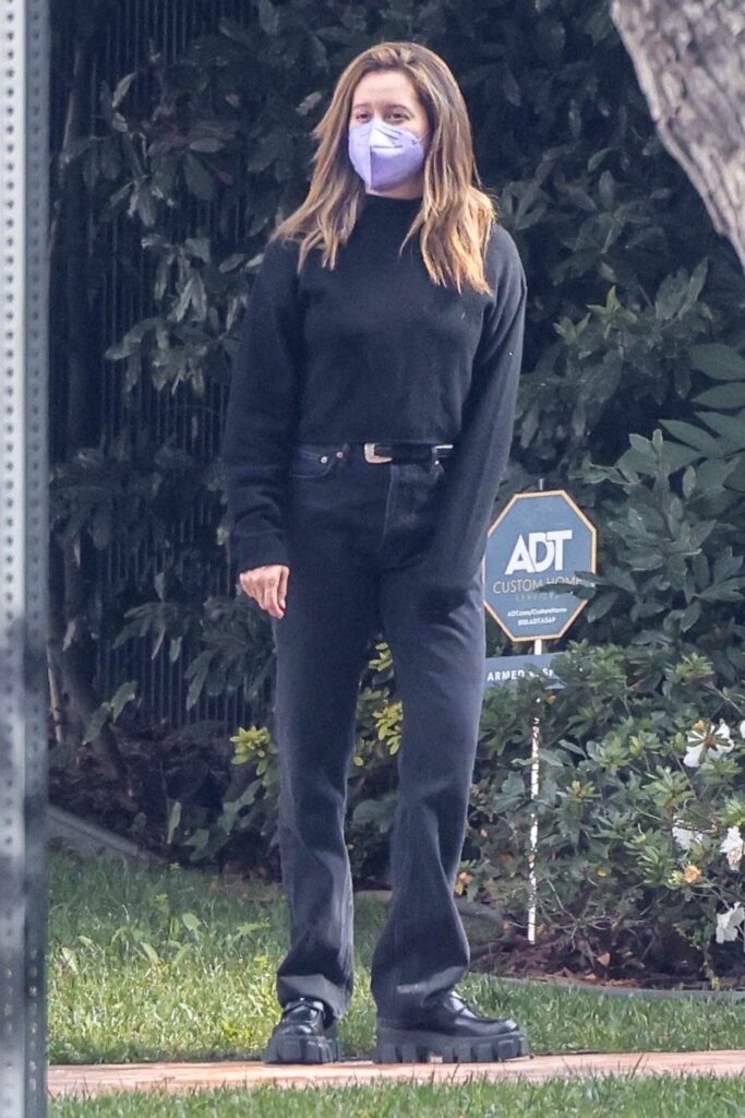 Ashley Tisdale in a Black Outfit