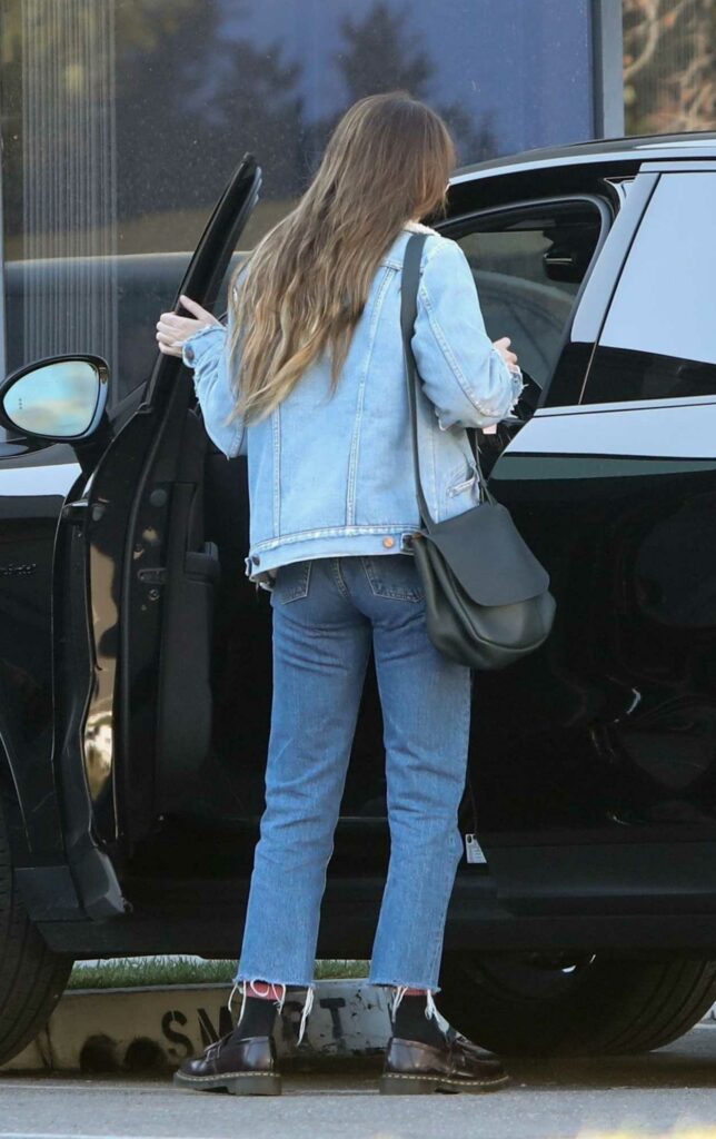 Dakota Johnson in a Blue Denim Jacket