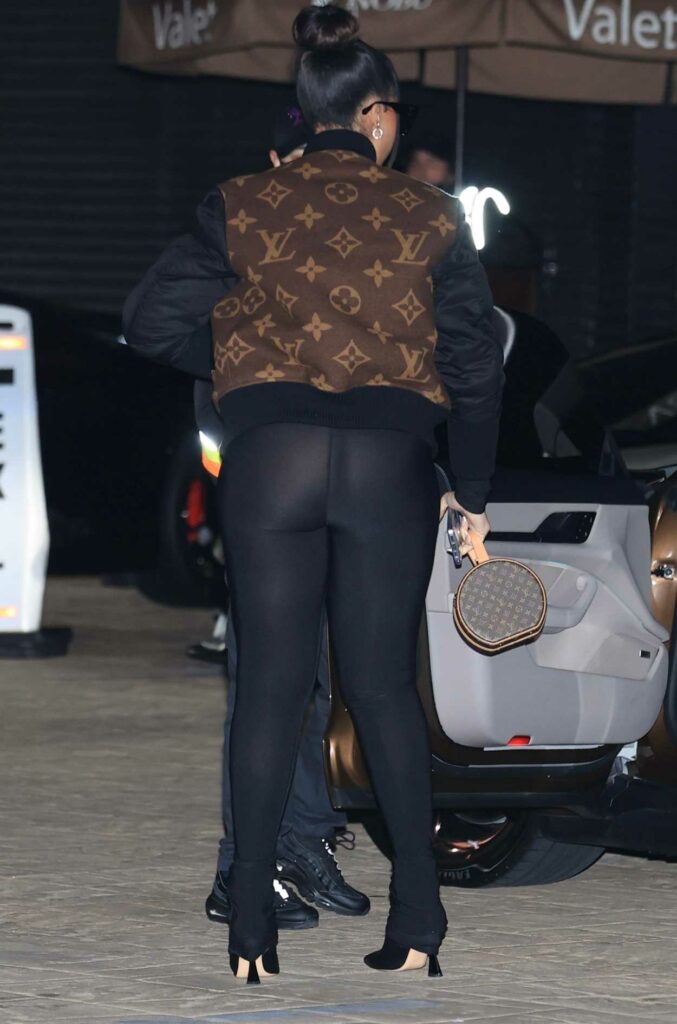 Jordyn Woods in a Louis Vuitton Jacket