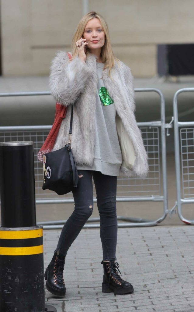 Laura Whitmore in a Black Boots