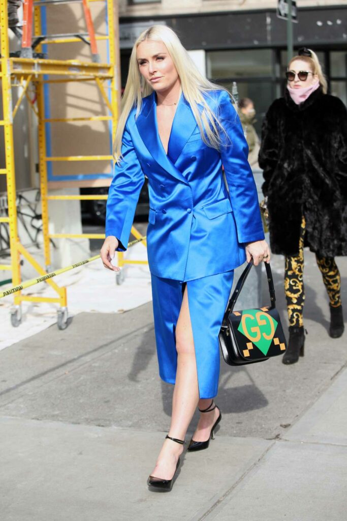 Lindsey Vonn in a Blue Suit