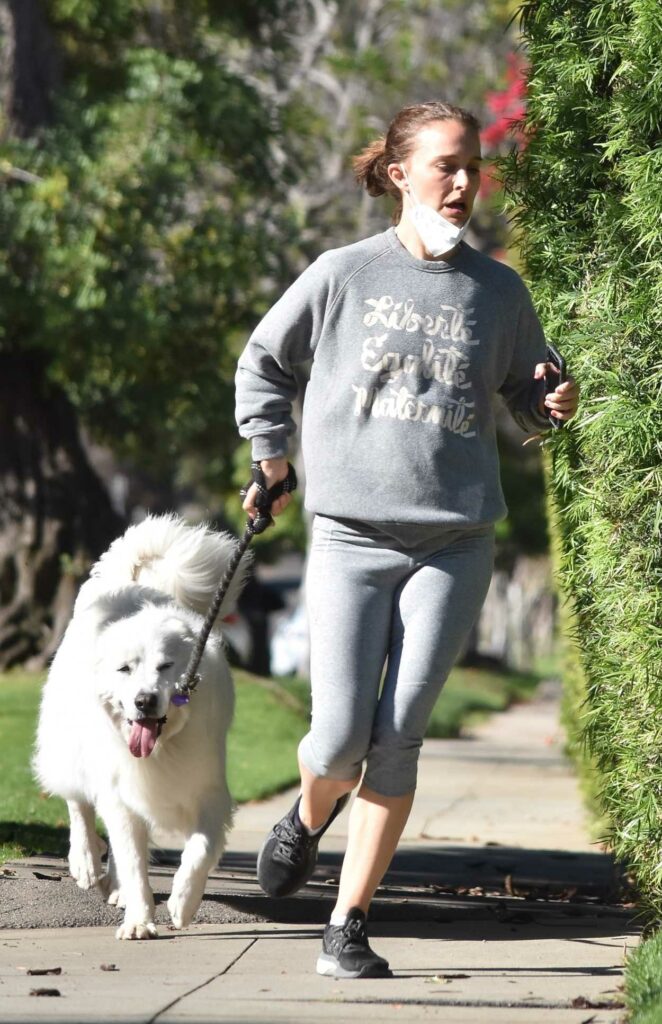 Natalie Portman in a Grey Sweatshirt