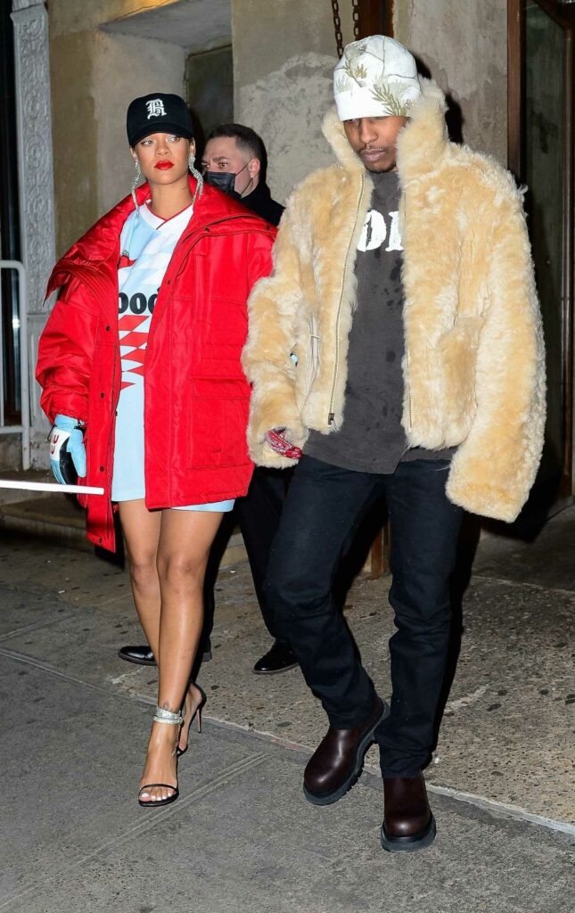 Rihanna in a Red Jacket
