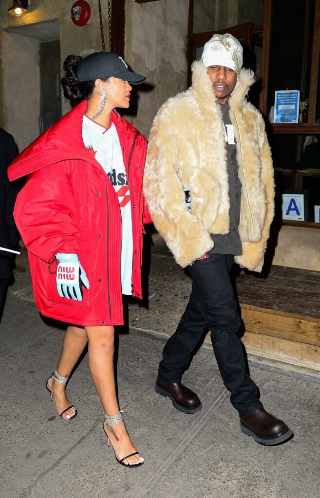 Rihanna in a Red Jacket