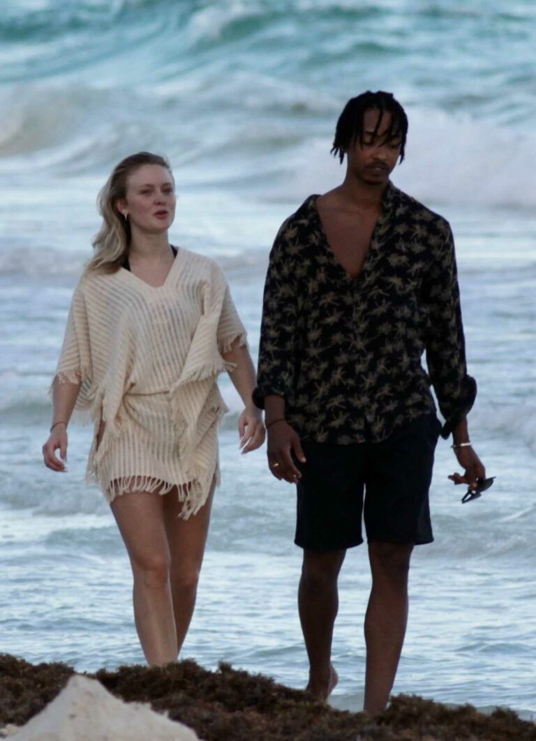 Zara Larsson Takes a Romantic Stroll with Lamin Holmen on the Beach in