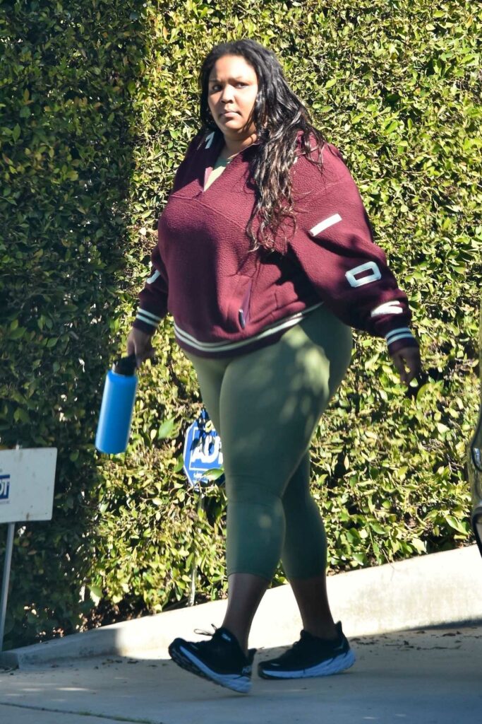 Lizzo in an Olive Leggings