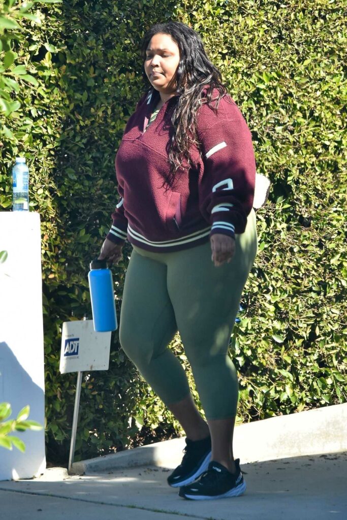 Lizzo in an Olive Leggings