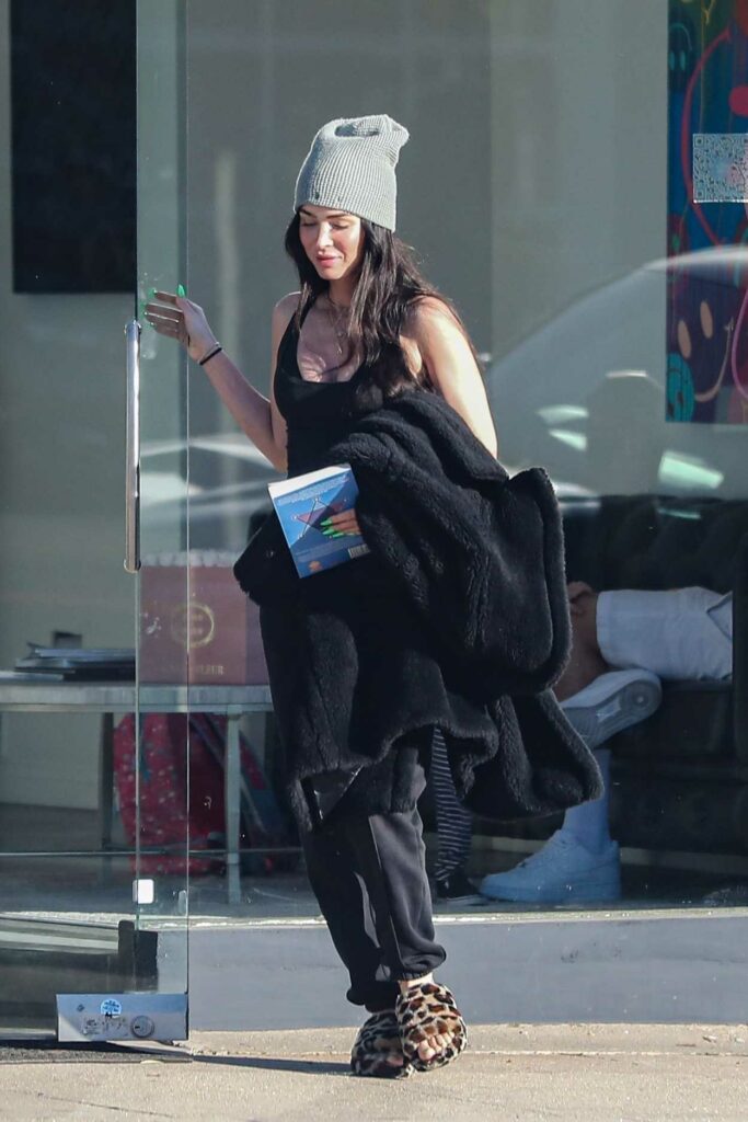 Megan Fox in a Grey Beanie Hat