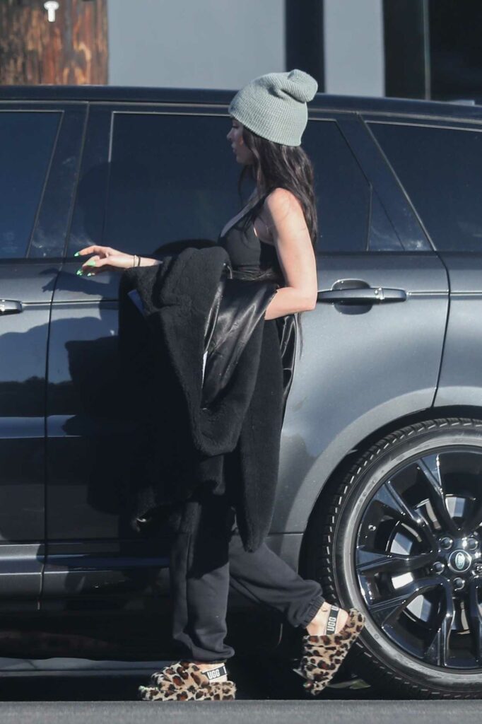 Megan Fox in a Grey Beanie Hat