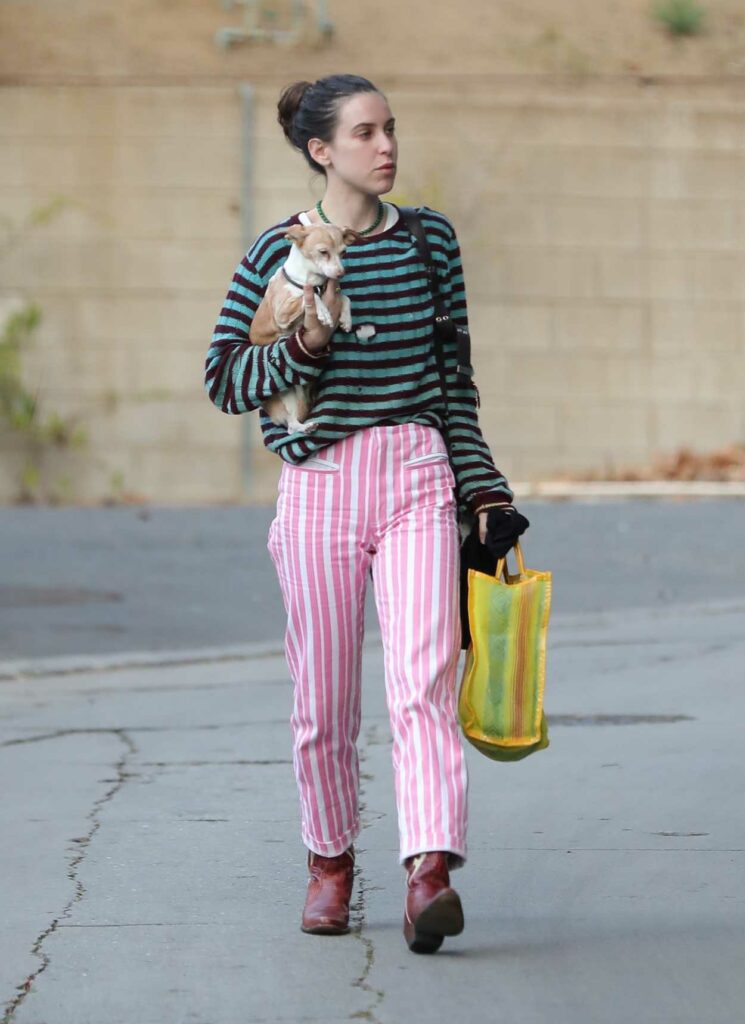 Scout Willis in a Striped Outfit