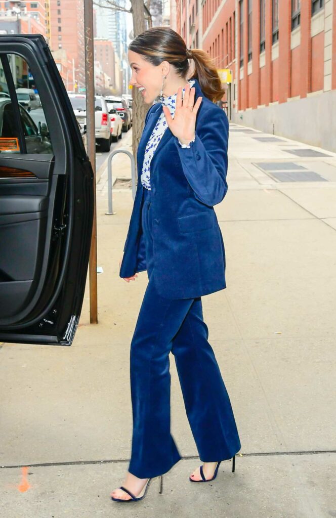 Sophia Bush in a Blue Pantsuit
