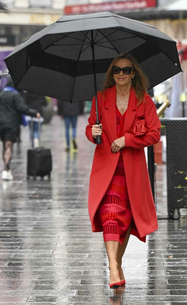 Amanda Holden in a Red Coat