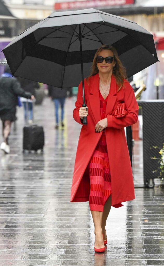 Amanda Holden in a Red Coat