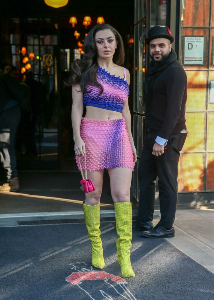 Charli XCX in a Colorful Ensemble
