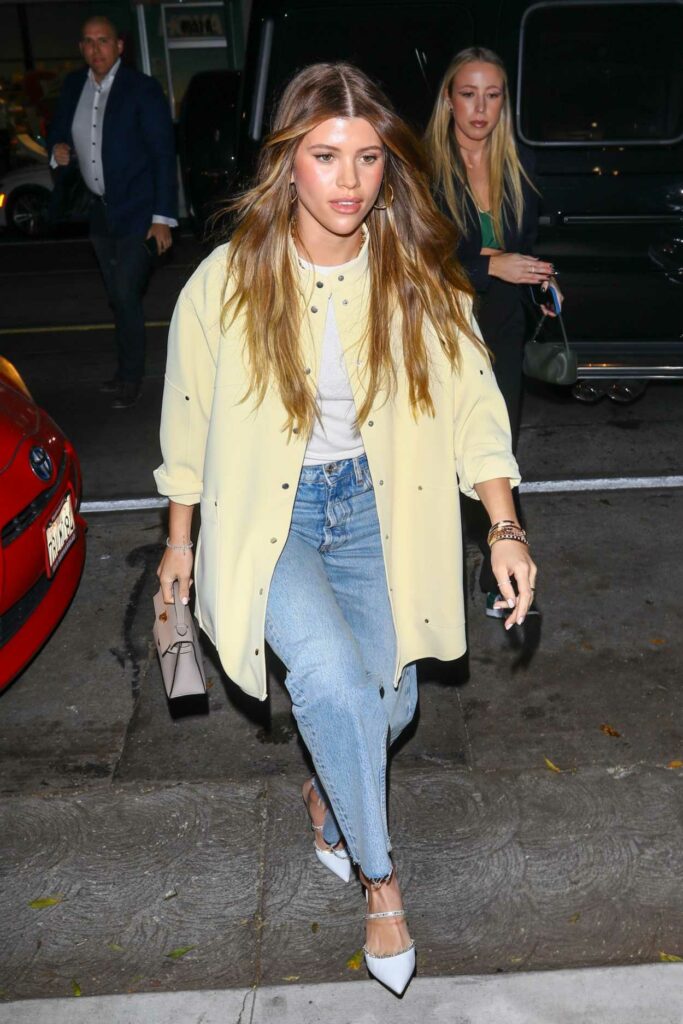 Sofia Richie in a Yellow Jacket