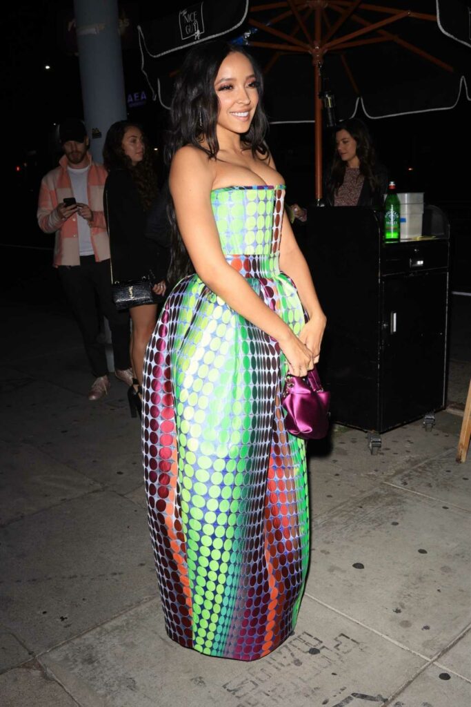 Tinashe in a Colorful Dress