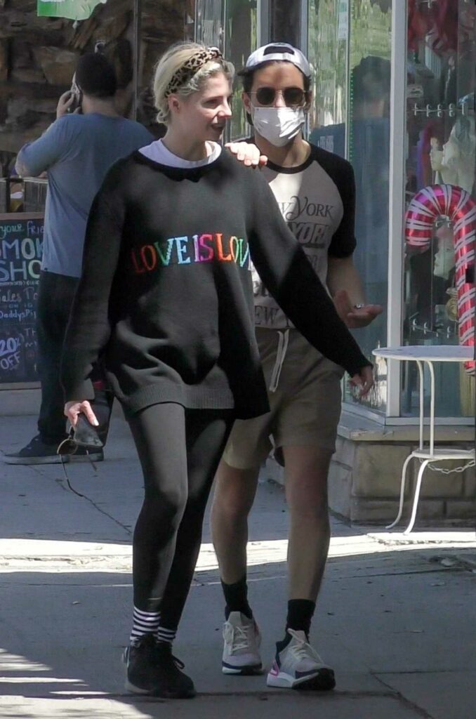 Lucy Boynton in a Black Sweatshirt