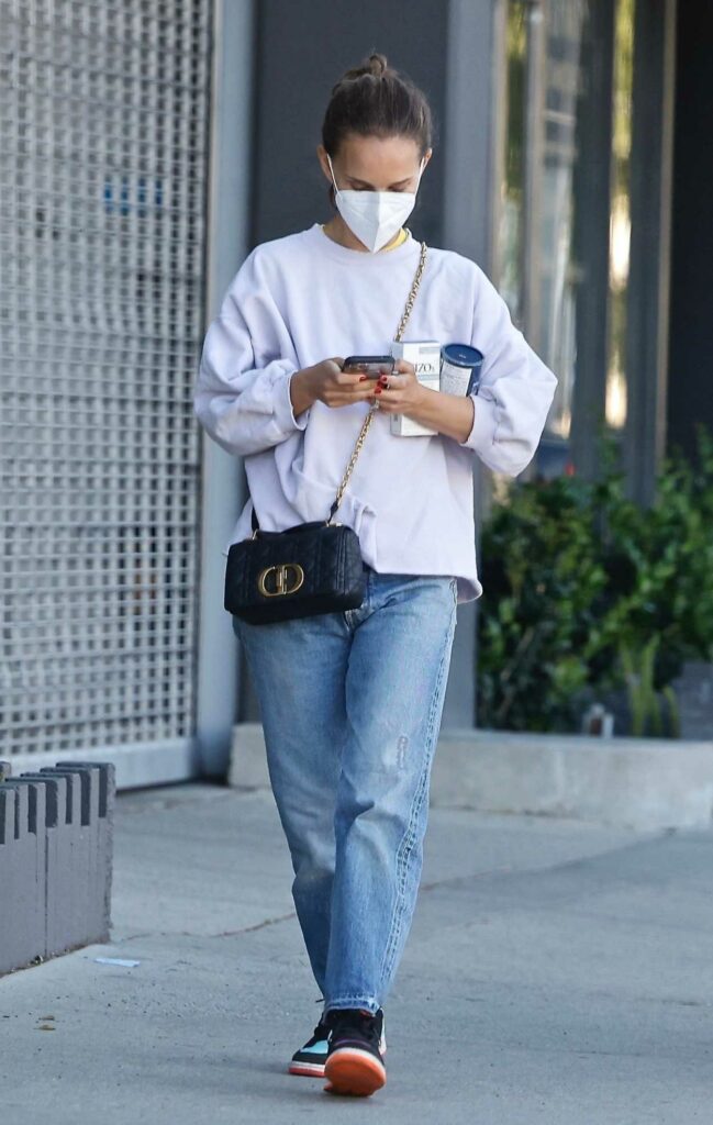 Natalie Portman in a Protective Mask