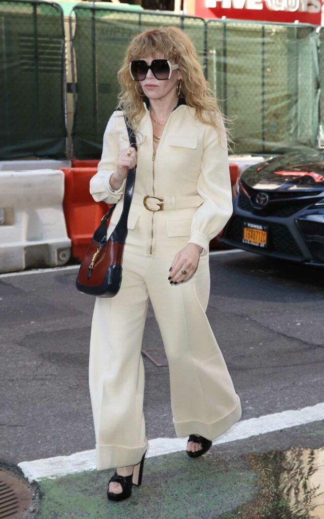 Natasha Lyonne in a White Pantsuit