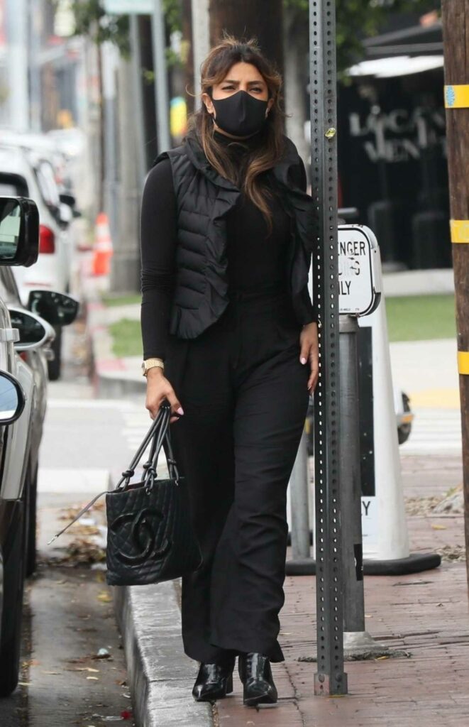 Priyanka Chopra in a Black Outfit