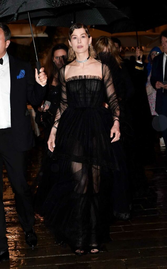 Rosamund Pike in a Black Dress