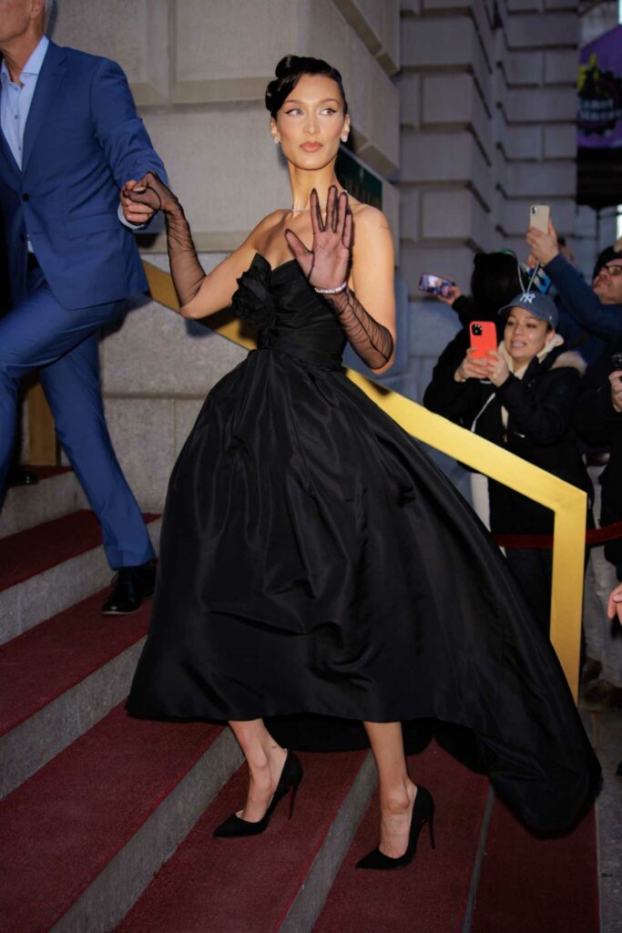 Bella Hadid in a Black Dress