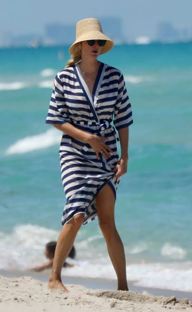 Ivanka Trump in a Striped Bathrobe