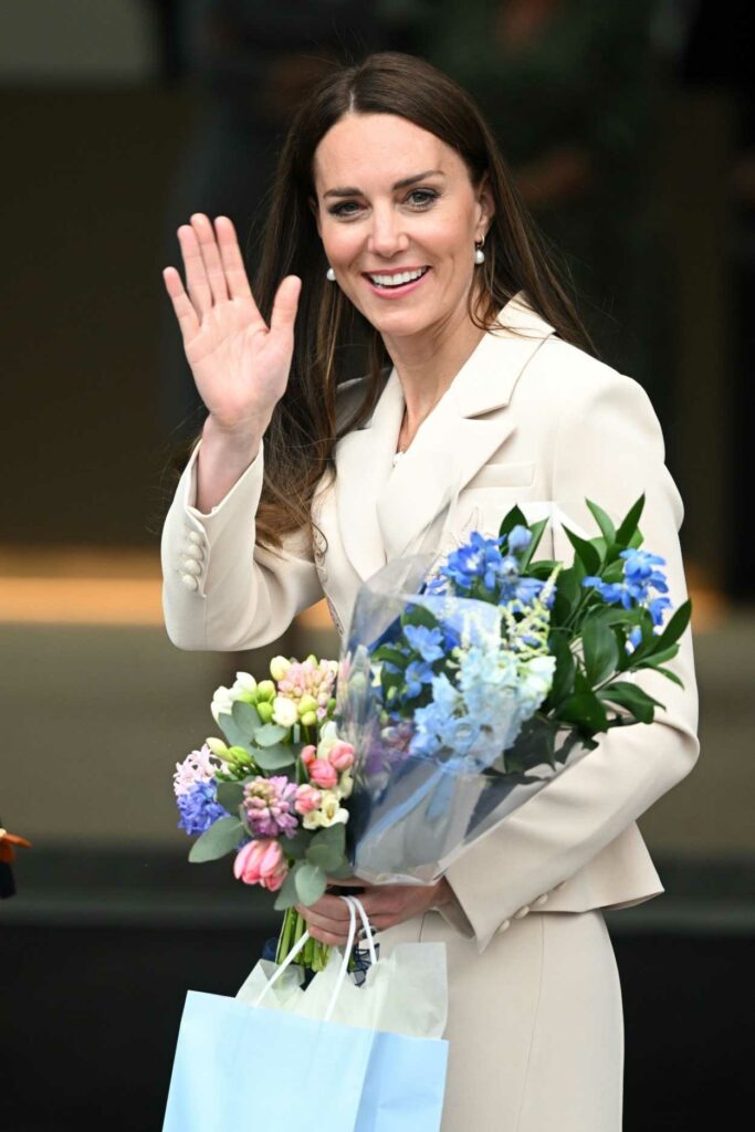 Kate Middleton in a Beige Suit
