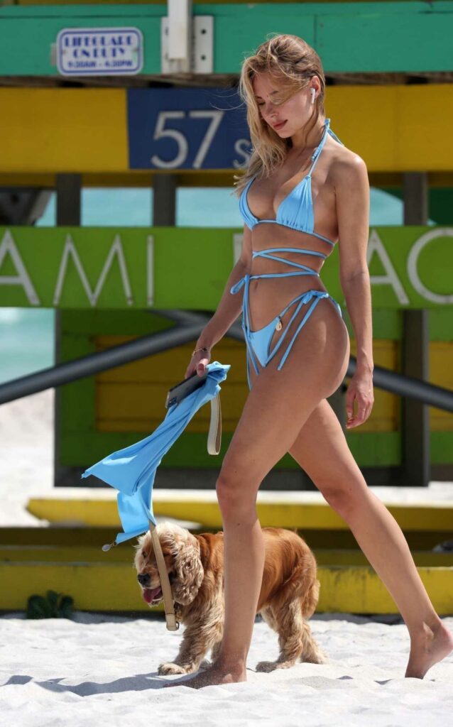 Kimberley Garner in a Baby Blue Bikini