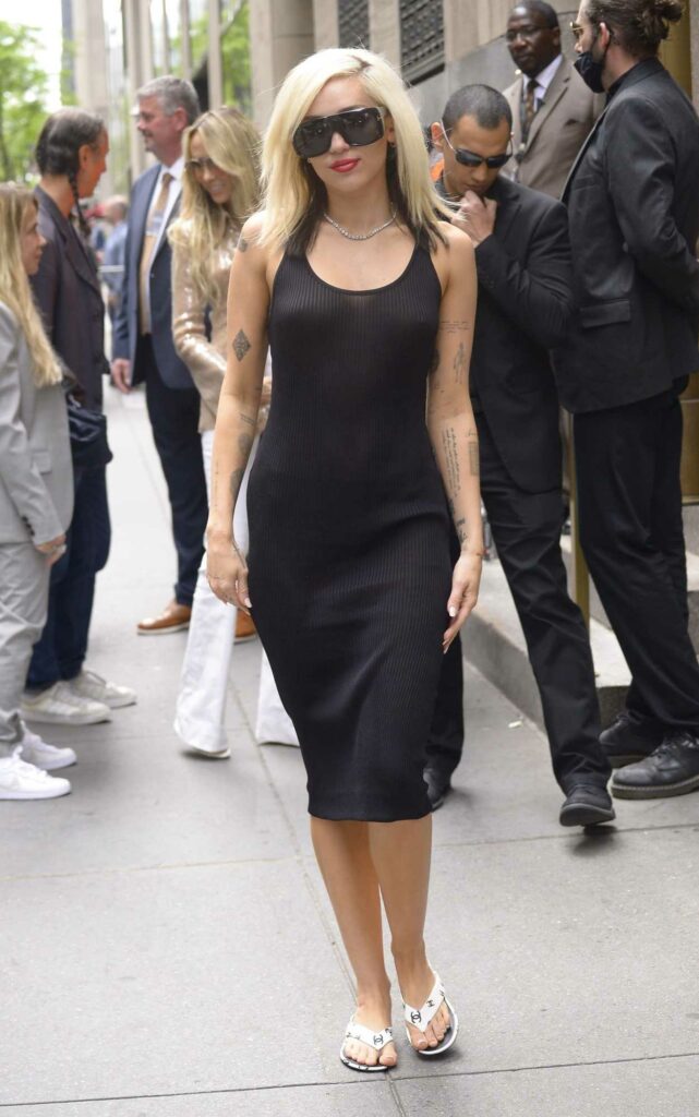 Miley Cyrus in a Black Dress