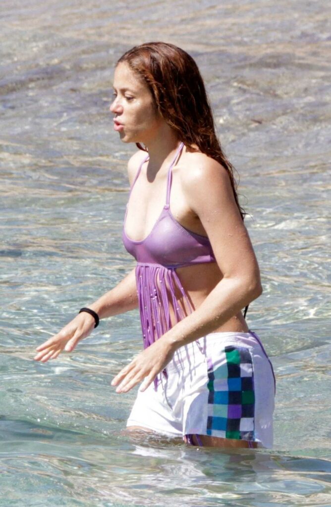 Shakira in a Purple Bikini