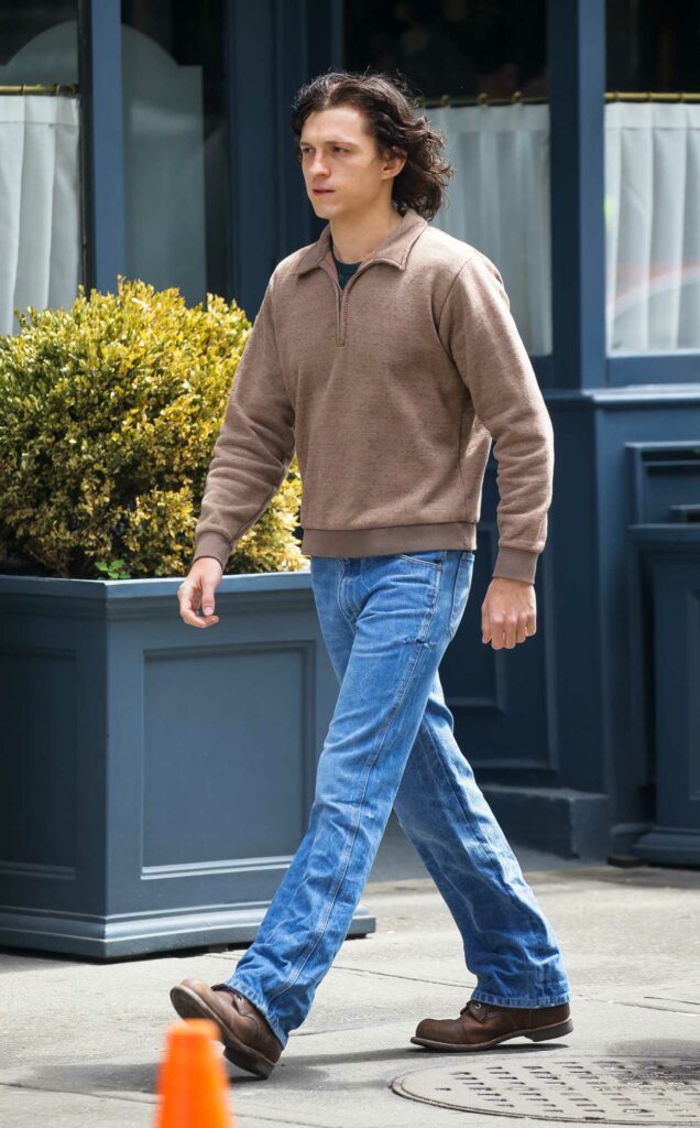 Tom Holland in a Blue Jeans