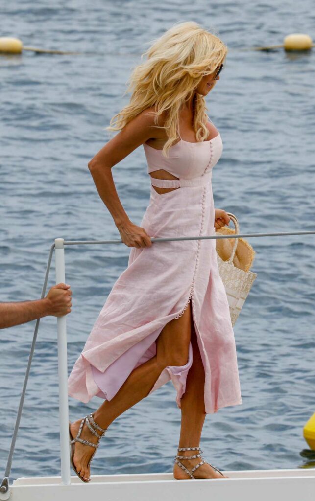 Victoria Silvstedt in a Pink Sundress