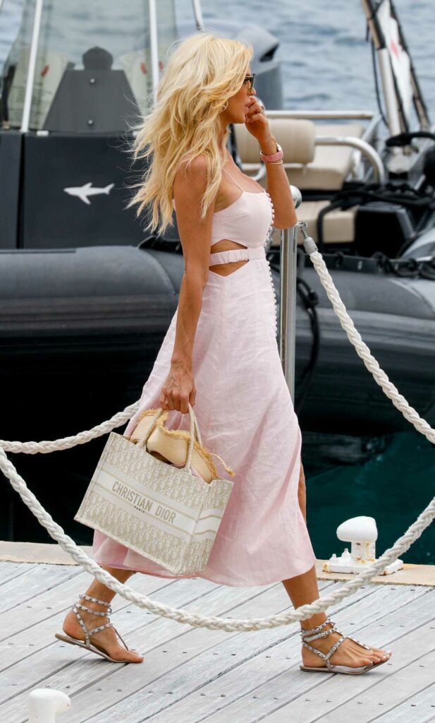 Victoria Silvstedt in a Pink Sundress