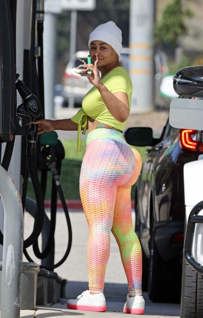 Blac Chyna in a Neon Green Top