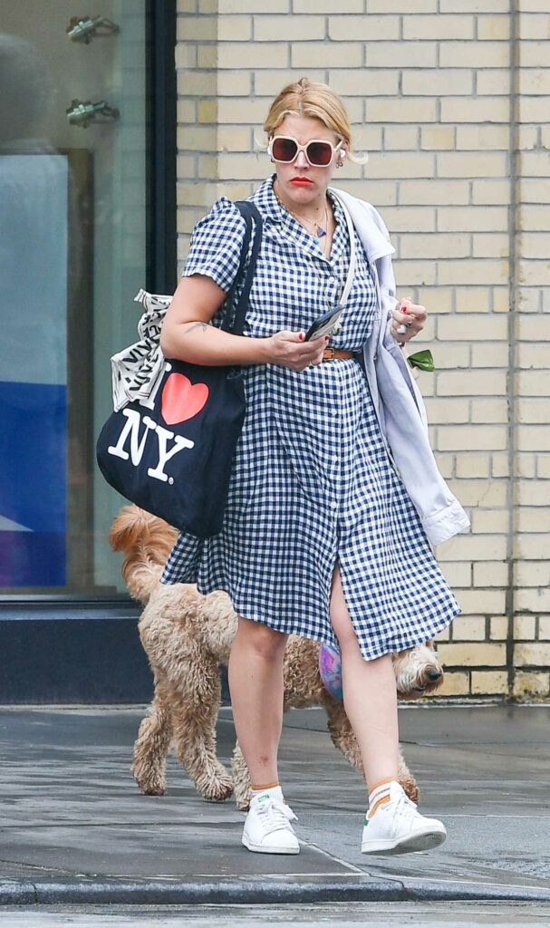 Busy Philipps in a Chess Print Dress