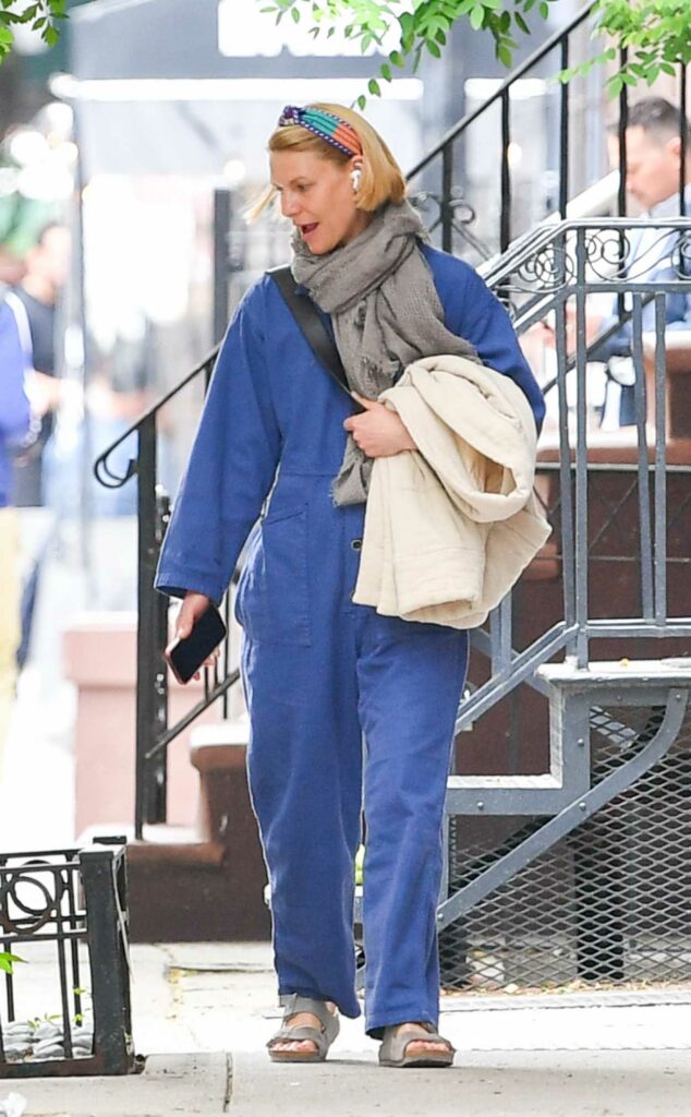 Claire Danes in a Blue Jumpsuit