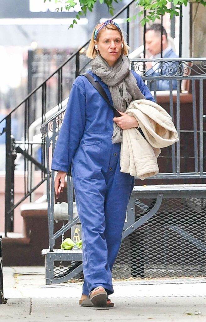 Claire Danes in a Blue Jumpsuit
