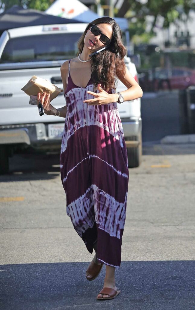 Eiza Gonzalez in a Purple Sundress