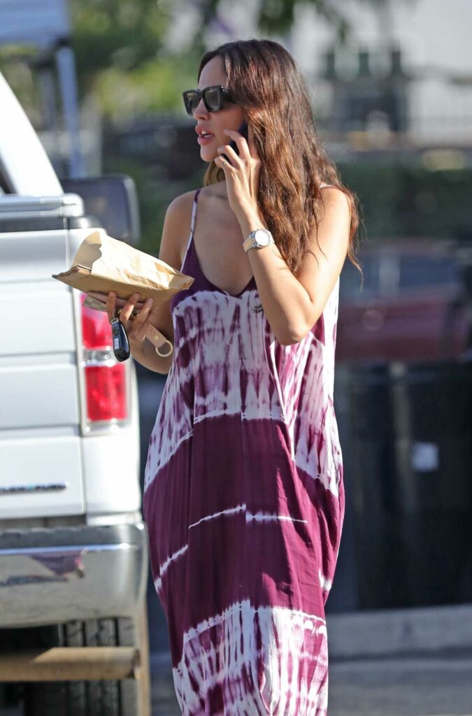 Eiza Gonzalez in a Purple Sundress